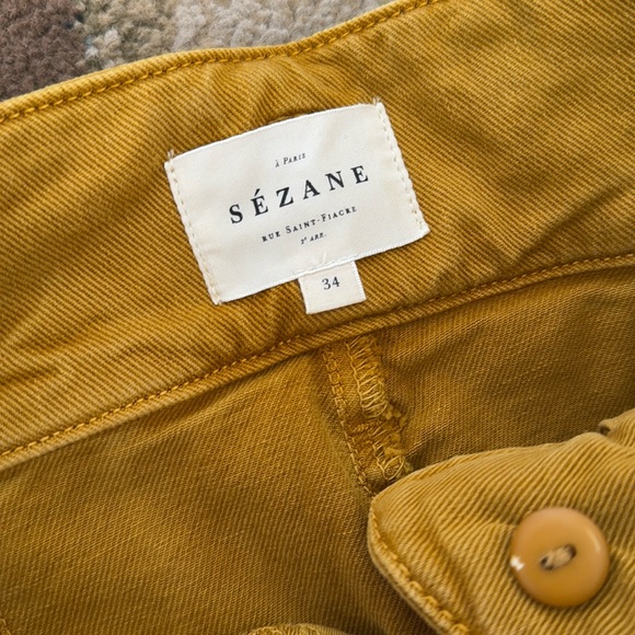 BNWT Sézane Austin Pantalon / pant / trouser Ocre FR34 US 2 - Picture 3 of 7